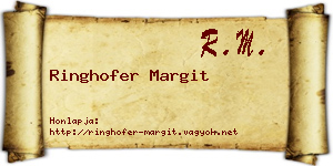 Ringhofer Margit névjegykártya